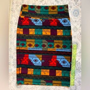 LulaRoe geometrical patterned pencil skirt